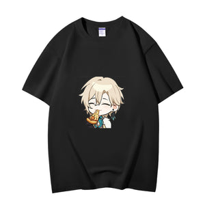 Fashion Anime Honkai Star Rail Aventurine 230g GSM Hipster Style Oversized Cotton T-shirt