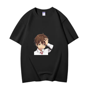 Fashion Anime Chuunibyou demo koi ga shitai Togashi Yuuta 230g GSM Hipster Style Oversized Cotton T-shirt