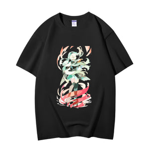 Fashion Anime Honkai Star Rail Firefly 230g GSM Hipster Style Oversized Cotton T-shirt