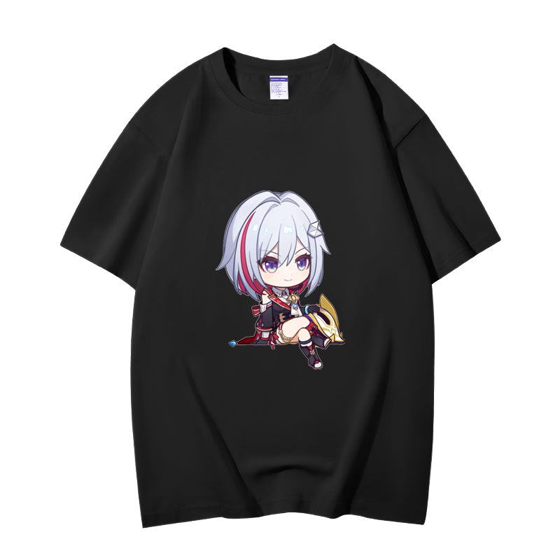 Fashion Anime Honkai Star Rail Topaz 230g GSM Hipster Style Oversized Cotton T-shirt