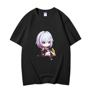 Fashion Anime Honkai Star Rail Topaz 230g GSM Hipster Style Oversized Cotton T-shirt