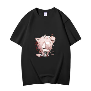 Fashion Anime Honkai Star Rail JIAO QIU 230g GSM Hipster Style Oversized Cotton T-shirt