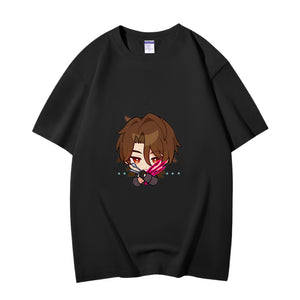 Fashion Anime Honkai Star Rail Gallagher 230g GSM Hipster Style Oversized Cotton T-shirt