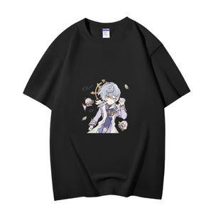 Fashion Anime Honkai: Star Rail Sunday 230g GSM Hipster Style Oversized Cotton T-shirt