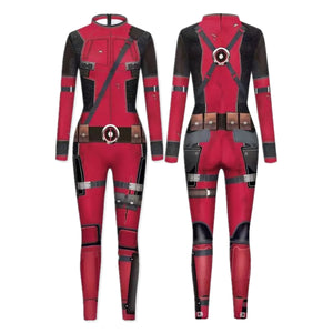 Rulercosplay Movie Deadpool & Wolverine Red Deadpool Adult jumpsuit For Party