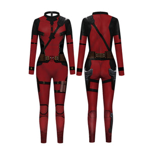 Rulercosplay Movie Deadpool & Wolverine Red Deadpool Adult jumpsuit For Party