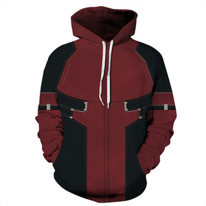 Rulercosplay Movie Deadpool & Wolverine Red Deadpool Hoodie For Party