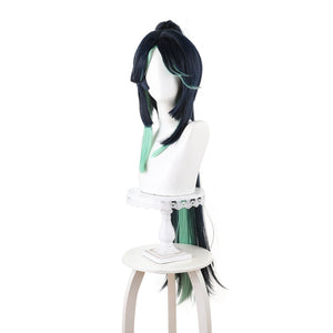 Rulercosplay Anime Genshin Impact Xianyun Blue with Green Cosplay Wig