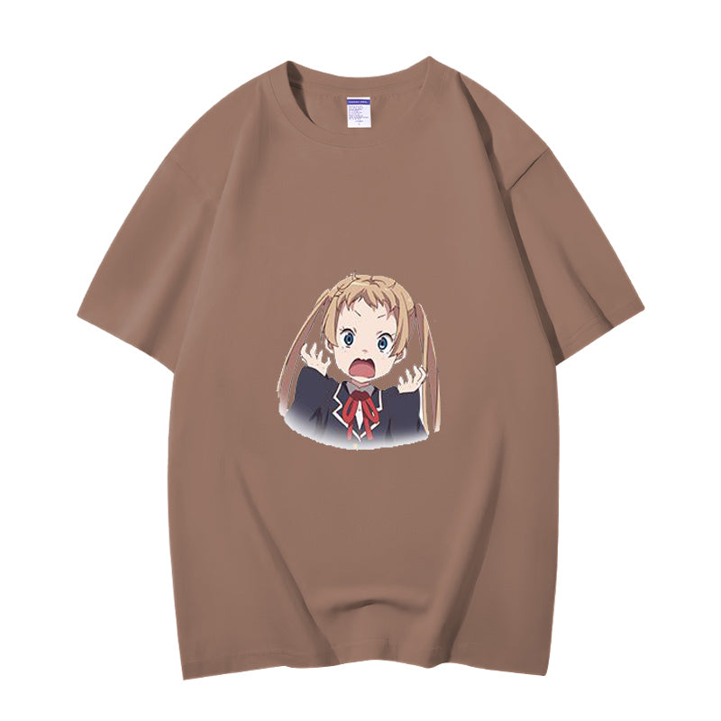 Fashion Anime Chuunibyou demo koi ga shitai Dekomori Sanae 230g GSM Hipster Style Oversized Cotton T-shirt