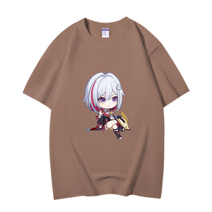 Fashion Anime Honkai Star Rail Topaz 230g GSM Hipster Style Oversized Cotton T-shirt