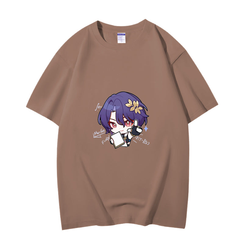 Fashion Anime Honkai Star Rail Dr. Ratio 230g GSM Hipster Style Oversized Cotton T-shirt