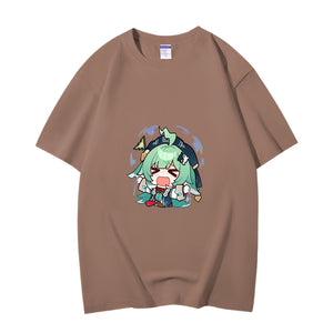 Fashion Anime Honkai Star Rail HuoHuo 230g GSM Hipster Style Oversized Cotton T-shirt