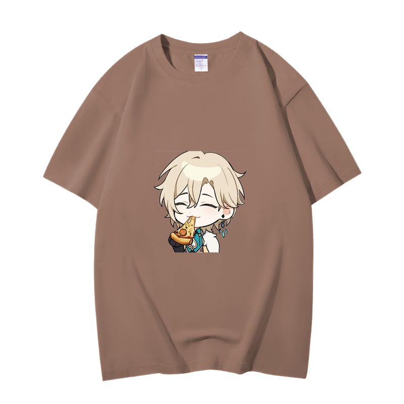 Fashion Anime Honkai Star Rail Aventurine 230g GSM Hipster Style Oversized Cotton T-shirt