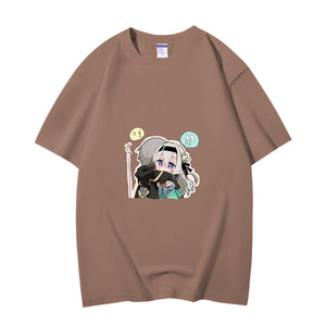 Fashion Anime Honkai Star Rail Trailblazer&Firefly 230g GSM Hipster Style Oversized Cotton T-shirt