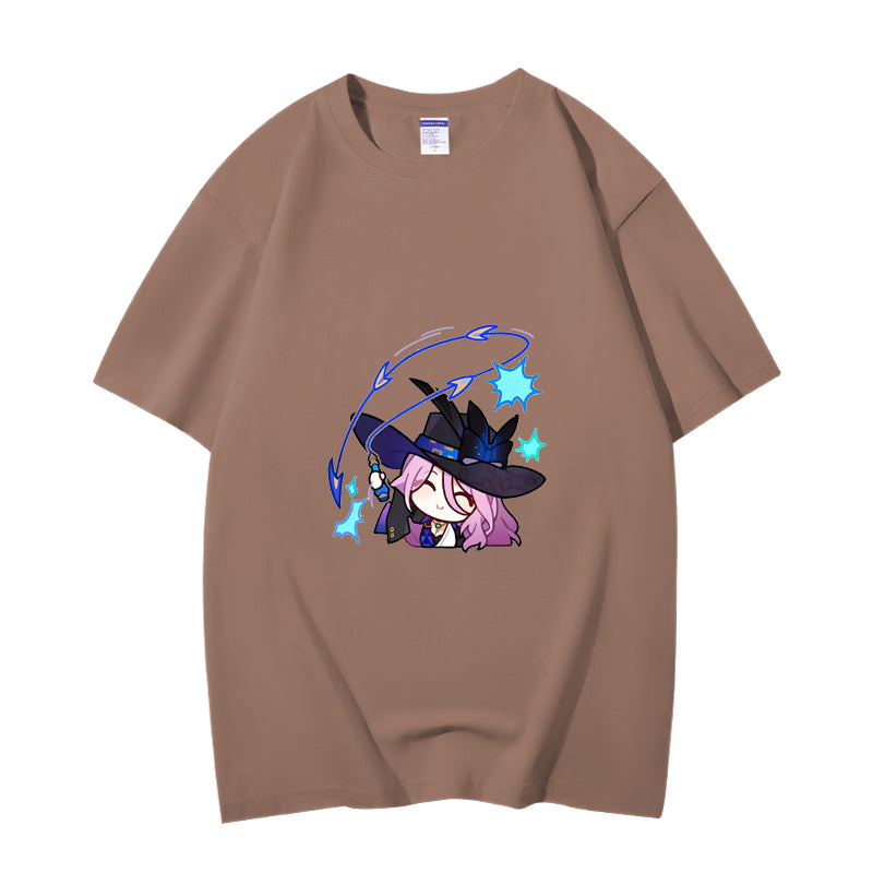 Fashion Anime  Honkai: Star Rail Jade 230g GSM Hipster Style Oversized Cotton T-shirt