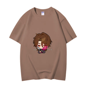 Fashion Anime Honkai Star Rail Gallagher 230g GSM Hipster Style Oversized Cotton T-shirt