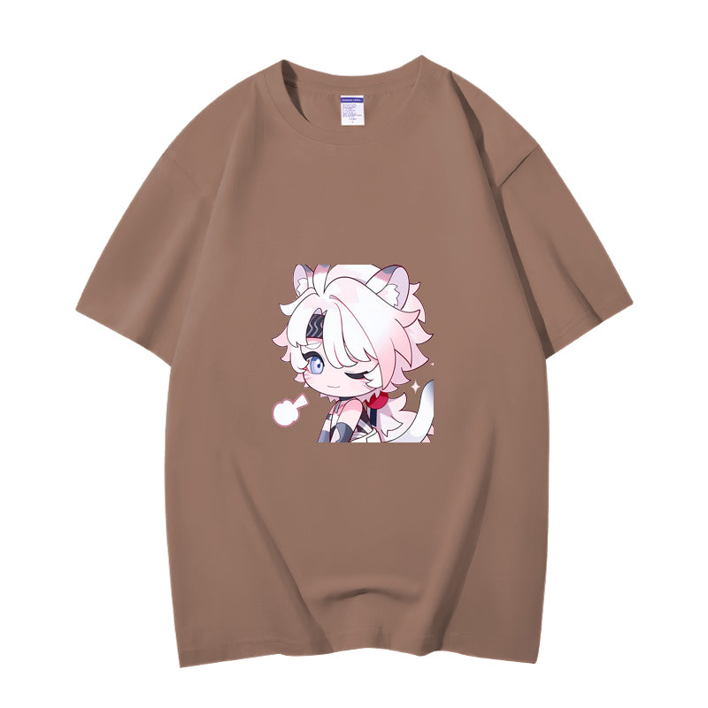 Fashion Anime Wuthering Waves Ling Yang 230g GSM Hipster Style Oversized Cotton T-shirt