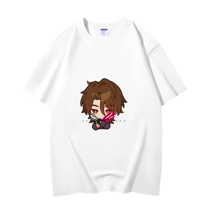 Fashion Anime Honkai Star Rail Gallagher 230g GSM Hipster Style Oversized Cotton T-shirt