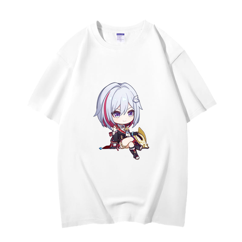 Fashion Anime Honkai Star Rail Topaz 230g GSM Hipster Style Oversized Cotton T-shirt