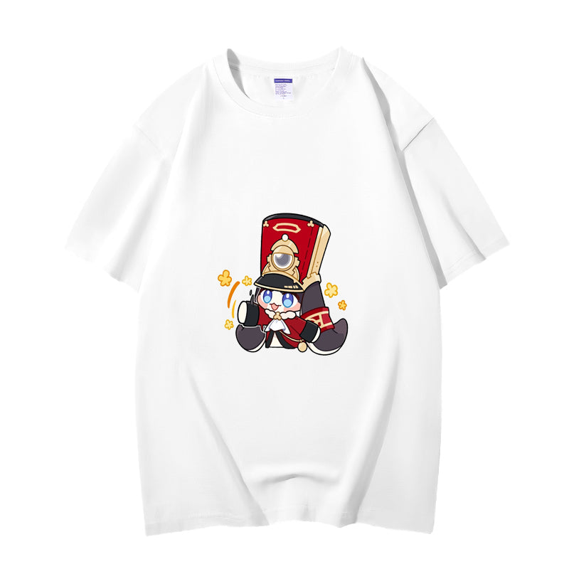 Fashion Anime Honkai Star Rail Pom-Pom 230g GSM Hipster Style Oversized Cotton T-shirt