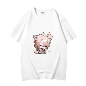 Fashion Anime Honkai Star Rail JIAO QIU 230g GSM Hipster Style Oversized Cotton T-shirt