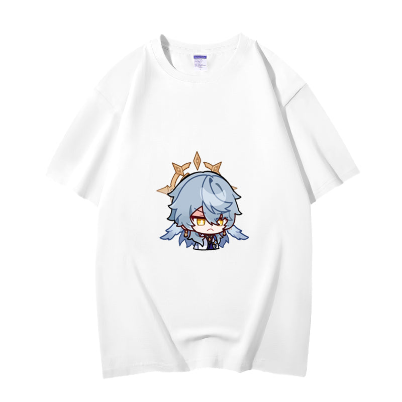 Fashion Anime Honkai Star Rail Sunday 230g GSM Hipster Style Oversized Cotton T-shirt