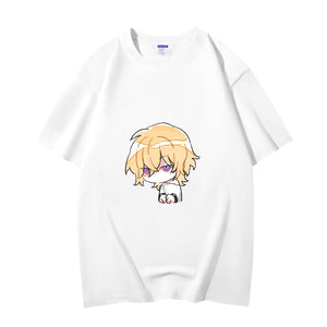 Fashion Anime Honkai: Star Rail Aventurine 230g GSM Hipster Style Oversized Cotton T-shirt