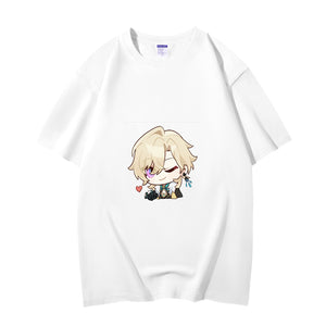 Fashion Anime Honkai: Star Rail Aventurine 230g GSM Hipster Style Oversized Cotton T-shirt