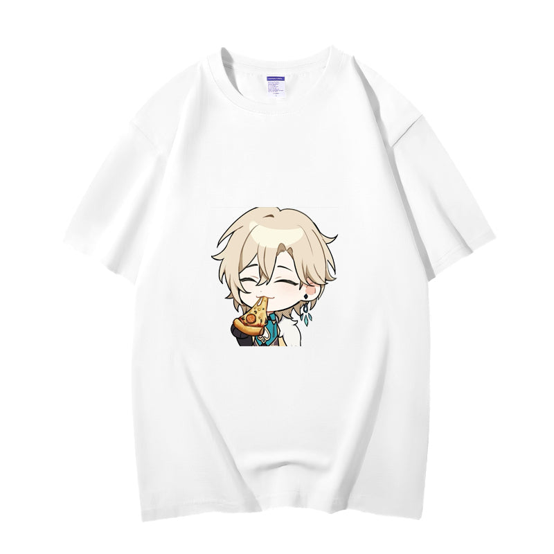 Fashion Anime Honkai Star Rail Aventurine 230g GSM Hipster Style Oversized Cotton T-shirt