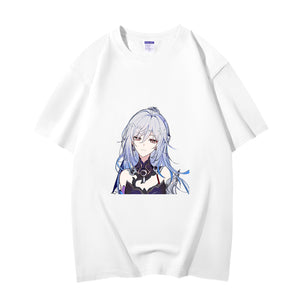 Fashion Anime Honkai Star Rail Jingliu 230g GSM Hipster Style Oversized Cotton T-shirt