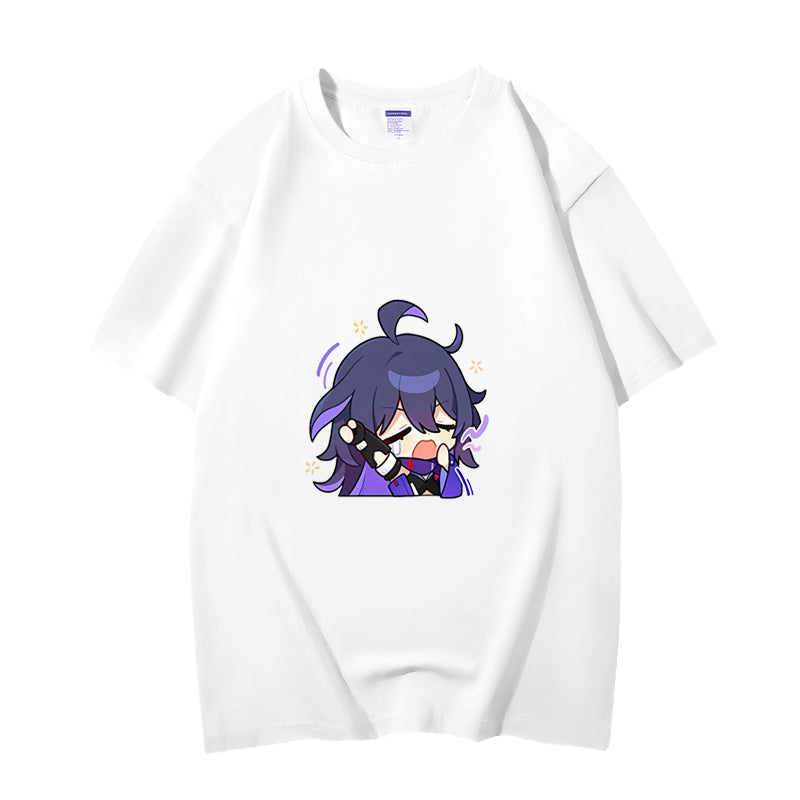 Fashion Anime Honkai Star Rail Seele 230g GSM Hipster Style Oversized Cotton T-shirt