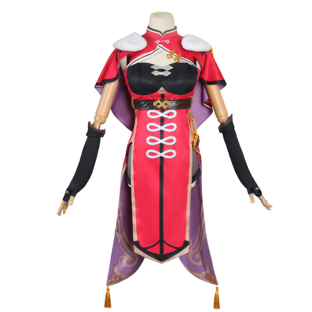 Rulercosplay Genshin Impact Beidou Red Dress Cosplay Costume