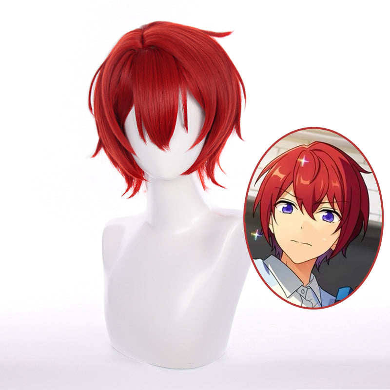 Rulercosplay Ensemble Stars Suou Tsukasa Red Short Cosplay Wig