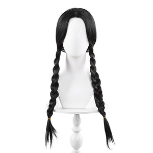 Rulercosplay The Addams Family Wednesday Addams Black Long Cosplay Wig