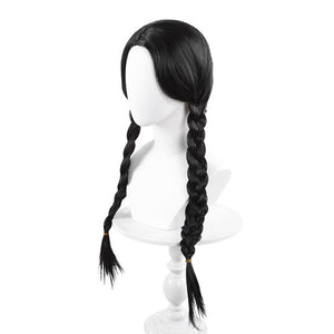 Rulercosplay The Addams Family Wednesday Addams Black Long Cosplay Wig