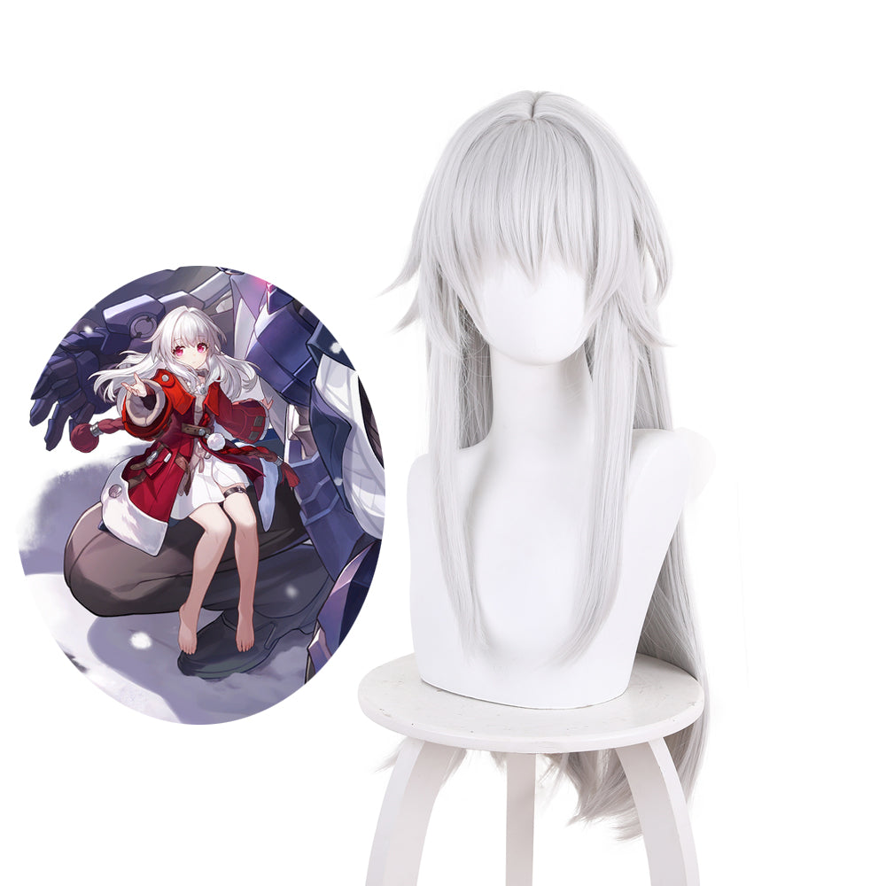 Rulercosplay Game Honkai Star Rail Clara White Long Cosplay Wig 544D