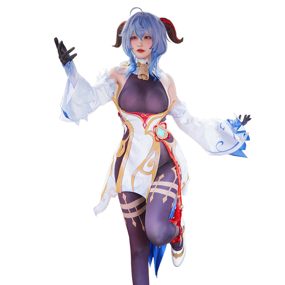 Rulercosplay Genshin Impact Ganyu Blue Dress Cosplay Costume