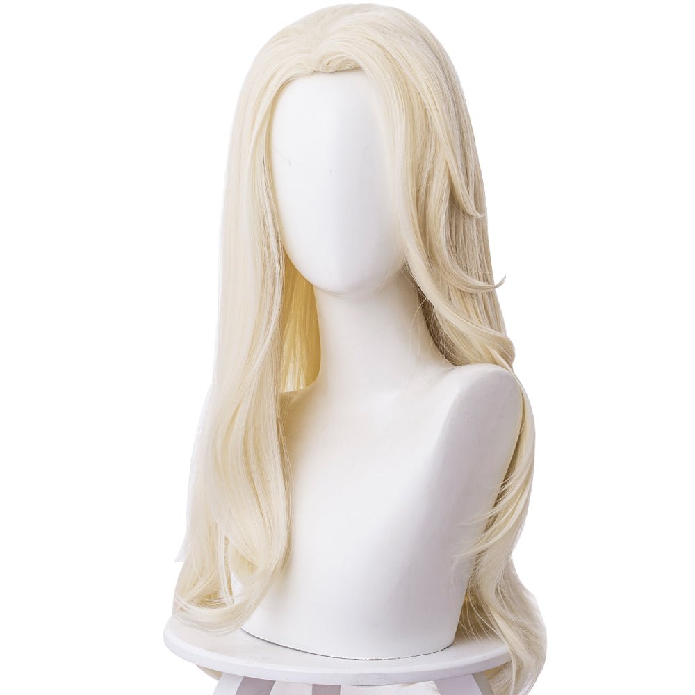 Rulercosplay Anime Frozen 2 Elsa Light yellowe Long Cosplay Wig